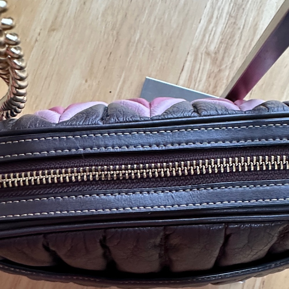 Coach 2018 Pink and Black Chevron Crossbody Bag - Picture 4 of 7